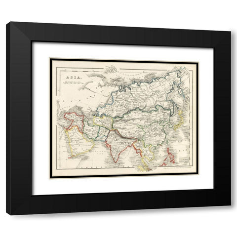 Beetons Dictionary of Geography-A universal gazetteer Black Modern Wood Framed Art Print with Double Matting by Beeton, Samuel Orchart