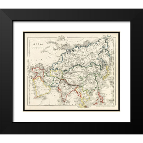 Beetons Dictionary of Geography-A universal gazetteer Black Modern Wood Framed Art Print with Double Matting by Beeton, Samuel Orchart
