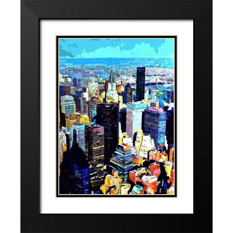 Empire View II Black Modern Wood Framed Art Print with Double Matting by Ghanooni, Sarah