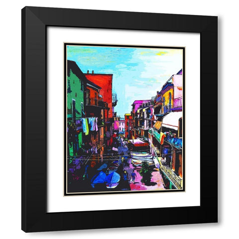 Life in Italy Black Modern Wood Framed Art Print with Double Matting by Ghanooni, Sarah