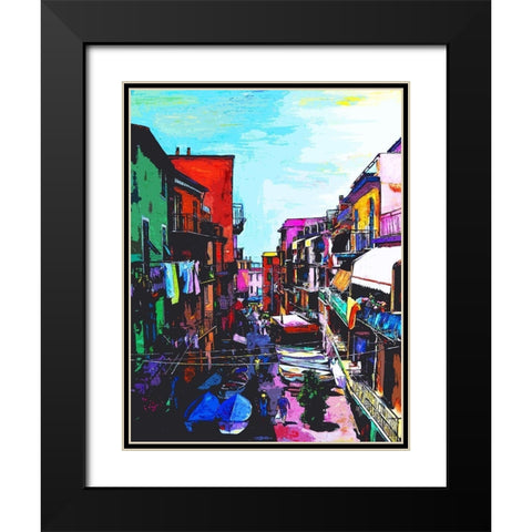 Life in Italy Black Modern Wood Framed Art Print with Double Matting by Ghanooni, Sarah