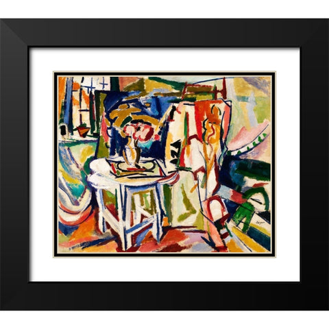 Interior Black Modern Wood Framed Art Print with Double Matting by Sayen, Henry Lyman