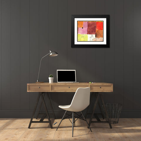 Composition with Figures Black Modern Wood Framed Art Print with Double Matting by Klee, Paul