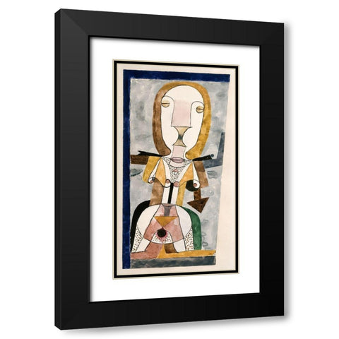 Popular Wall Painting Black Modern Wood Framed Art Print with Double Matting by Klee, Paul