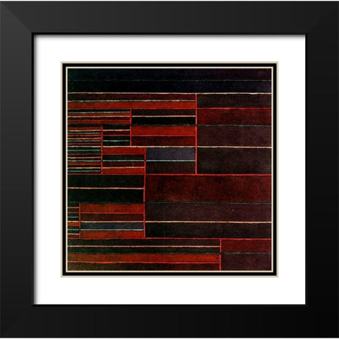 In the Current Six Thresholds 1929 Black Modern Wood Framed Art Print with Double Matting by Klee, Paul