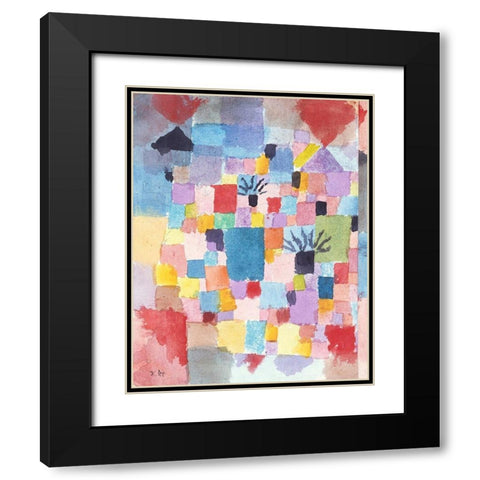 Southern Gardens 1919 Black Modern Wood Framed Art Print with Double Matting by Klee, Paul