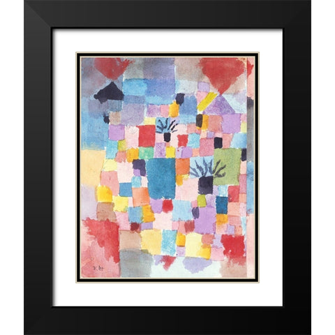 Southern Gardens 1919 Black Modern Wood Framed Art Print with Double Matting by Klee, Paul
