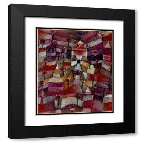 Rose Garden Black Modern Wood Framed Art Print with Double Matting by Klee, Paul