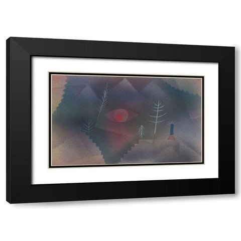 Glance of a Landscape Black Modern Wood Framed Art Print with Double Matting by Klee, Paul