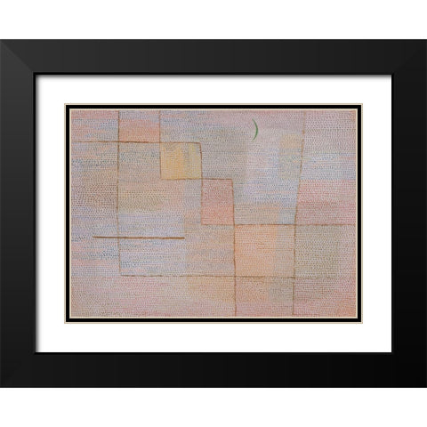 Clarification Black Modern Wood Framed Art Print with Double Matting by Klee, Paul
