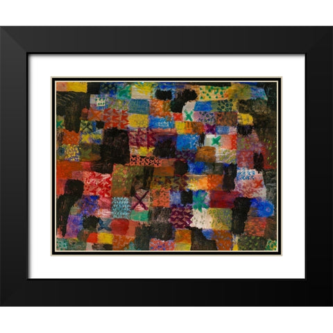 Deep Pathos Black Modern Wood Framed Art Print with Double Matting by Klee, Paul