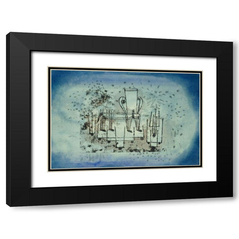 The Chair Animal Black Modern Wood Framed Art Print with Double Matting by Klee, Paul
