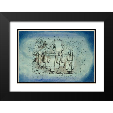 The Chair Animal Black Modern Wood Framed Art Print with Double Matting by Klee, Paul
