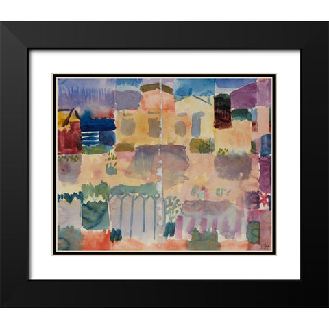 Garden in St. Germain - The European Quarter Near Tunis Black Modern Wood Framed Art Print with Double Matting by Klee, Paul