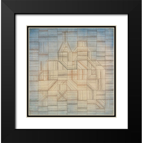 Variations Black Modern Wood Framed Art Print with Double Matting by Klee, Paul