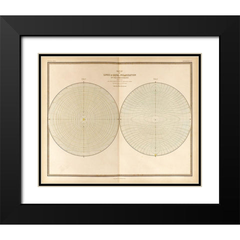 Polarization in the Atmosphere Black Modern Wood Framed Art Print with Double Matting by Vintage Maps