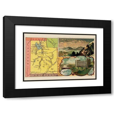 Utah Black Modern Wood Framed Art Print with Double Matting by Arbuckle Brothers