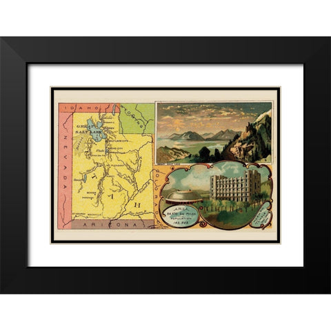 Utah Black Modern Wood Framed Art Print with Double Matting by Arbuckle Brothers