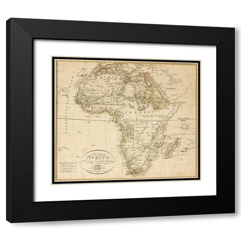 Africa 1804 Black Modern Wood Framed Art Print with Double Matting by Reinecke, JCM