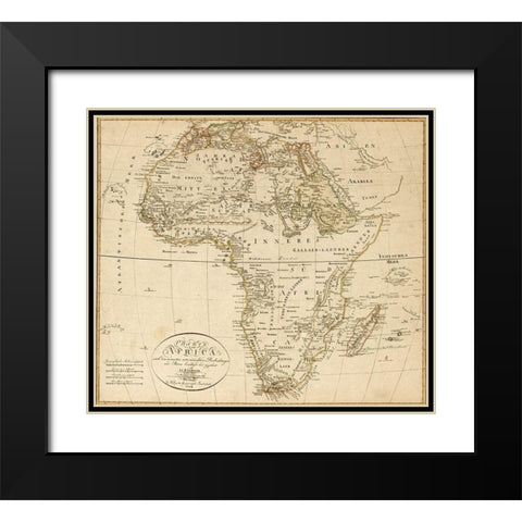 Africa 1804 Black Modern Wood Framed Art Print with Double Matting by Reinecke, JCM