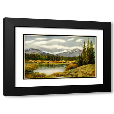 Landscape from Rod Gun and Perch 1914 Black Modern Wood Framed Art Print with Double Matting by Blomfield, James