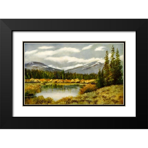 Landscape from Rod Gun and Perch 1914 Black Modern Wood Framed Art Print with Double Matting by Blomfield, James