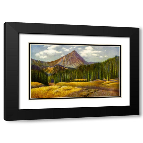 Mount Baldy from Rod Gun and Perch 1914 Black Modern Wood Framed Art Print with Double Matting by Blomfield, James