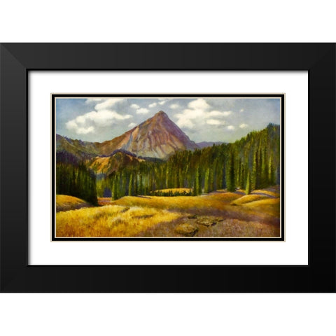 Mount Baldy from Rod Gun and Perch 1914 Black Modern Wood Framed Art Print with Double Matting by Blomfield, James