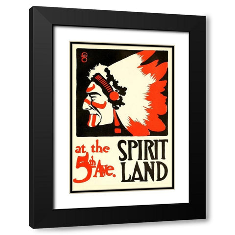 Spirit Land Black Modern Wood Framed Art Print with Double Matting by Cooper, Thomas