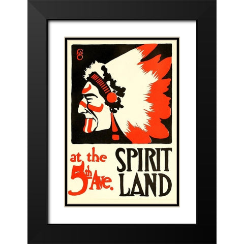 Spirit Land Black Modern Wood Framed Art Print with Double Matting by Cooper, Thomas