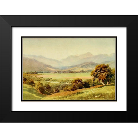 Glendale-Valley of the San Gabriel-California 1914 Black Modern Wood Framed Art Print with Double Matting by Palmer, Sutton