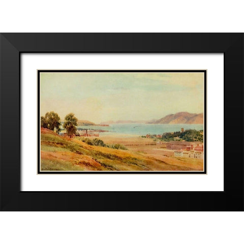 Golden Gate and Black Point-San Francisco-California 1914 Black Modern Wood Framed Art Print with Double Matting by Palmer, Sutton
