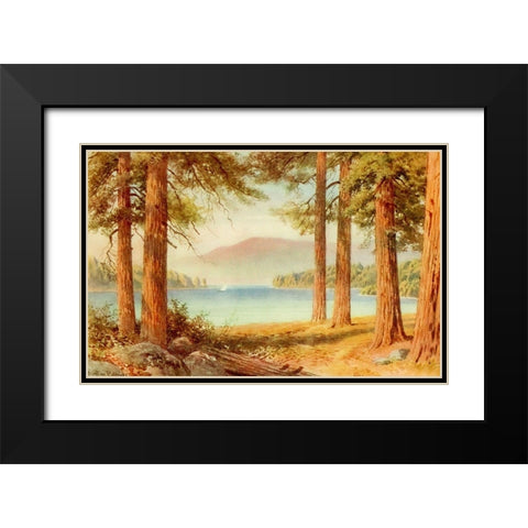 Lake Tahoe-California 1914 Black Modern Wood Framed Art Print with Double Matting by Palmer, Sutton