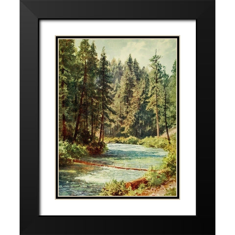 McCloud River-Sacramento Valley-California 1914 Black Modern Wood Framed Art Print with Double Matting by Palmer, Sutton