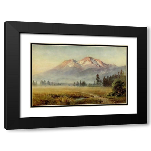 Mount Shasta-California 1914 Black Modern Wood Framed Art Print with Double Matting by Palmer, Sutton