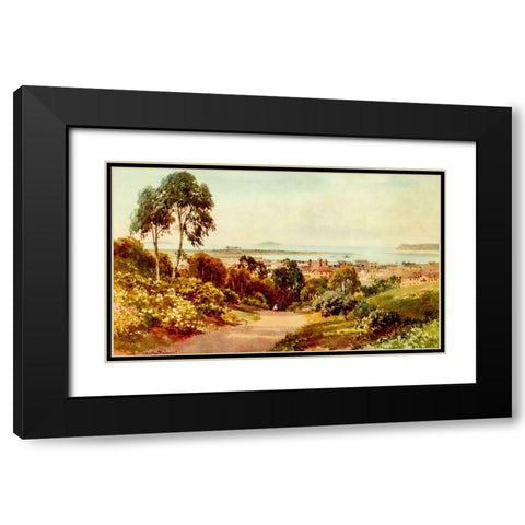 San Diego-looking towards Point Loma-California 1914 Black Modern Wood Framed Art Print with Double Matting by Palmer, Sutton