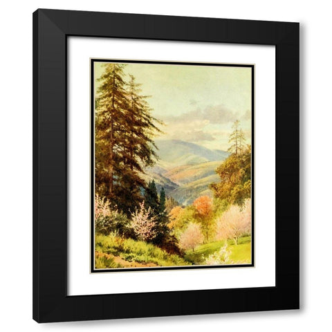 Santa Cruz mountain-the coast range-California 1914 Black Modern Wood Framed Art Print with Double Matting by Palmer, Sutton
