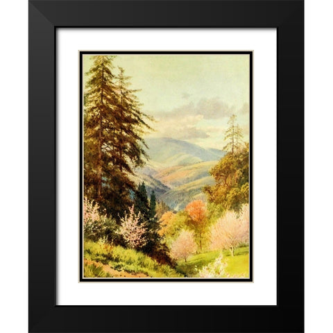 Santa Cruz mountain-the coast range-California 1914 Black Modern Wood Framed Art Print with Double Matting by Palmer, Sutton