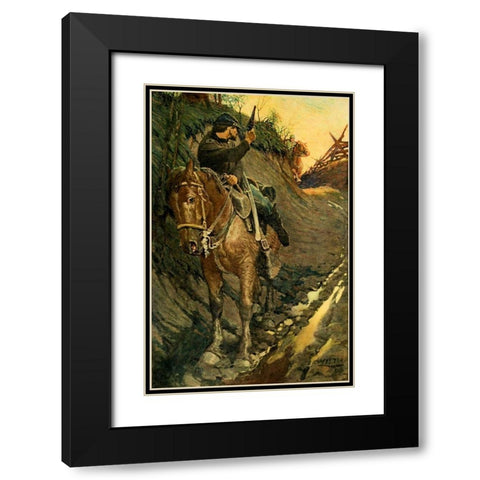 I got behind a turn and fired Black Modern Wood Framed Art Print with Double Matting by Wyeth, Newell