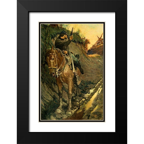 I got behind a turn and fired Black Modern Wood Framed Art Print with Double Matting by Wyeth, Newell