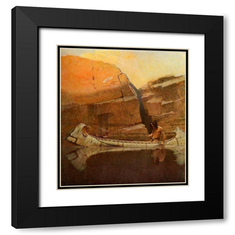 Moods-Autumn Black Modern Wood Framed Art Print with Double Matting by Wyeth, Newell