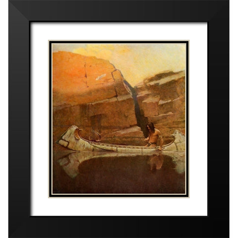 Moods-Autumn Black Modern Wood Framed Art Print with Double Matting by Wyeth, Newell