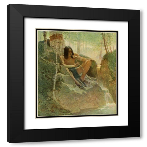 Moods-Spring Black Modern Wood Framed Art Print with Double Matting by Wyeth, Newell