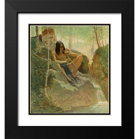Moods-Spring Black Modern Wood Framed Art Print with Double Matting by Wyeth, Newell