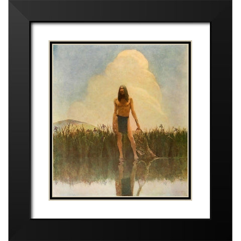 Moods-Summer Black Modern Wood Framed Art Print with Double Matting by Wyeth, Newell