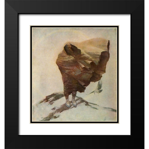Moods-Winter Black Modern Wood Framed Art Print with Double Matting by Wyeth, Newell