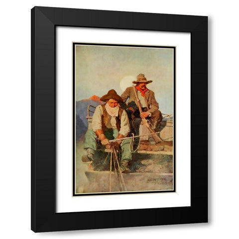 The Pay stage Black Modern Wood Framed Art Print with Double Matting by Wyeth, Newell