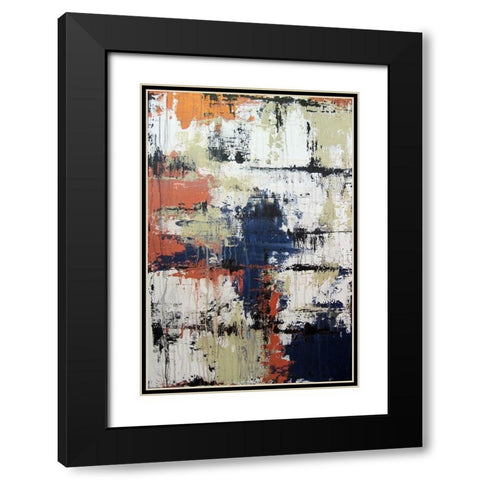 Rain on Window Black Modern Wood Framed Art Print with Double Matting by Clement, Diane