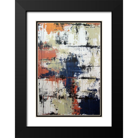 Rain on Window Black Modern Wood Framed Art Print with Double Matting by Clement, Diane