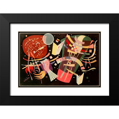 Composition X 1939 Black Modern Wood Framed Art Print with Double Matting by Kandinsky, Wassily